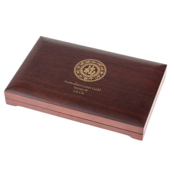 Münzbox für 12 x 1/2 Oz Goldmünzen Lunar Serie III Bild von Münzbox für 12 x 1/2 Oz Goldmünzen Lunar Serie III