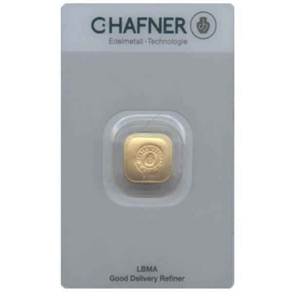 1 oz Goldbarren - C.HAFNER - Quadrat Bild von 1 oz Goldbarren - C.HAFNER - Quadrat