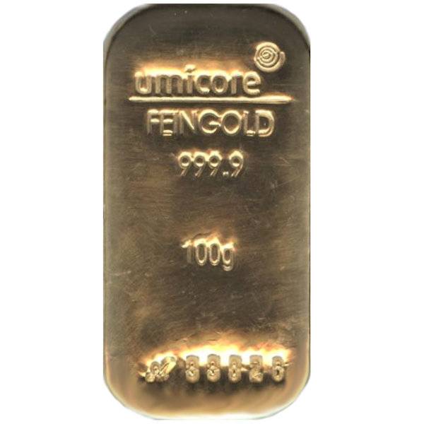 Bild von 100 g Goldbarren - Umicore