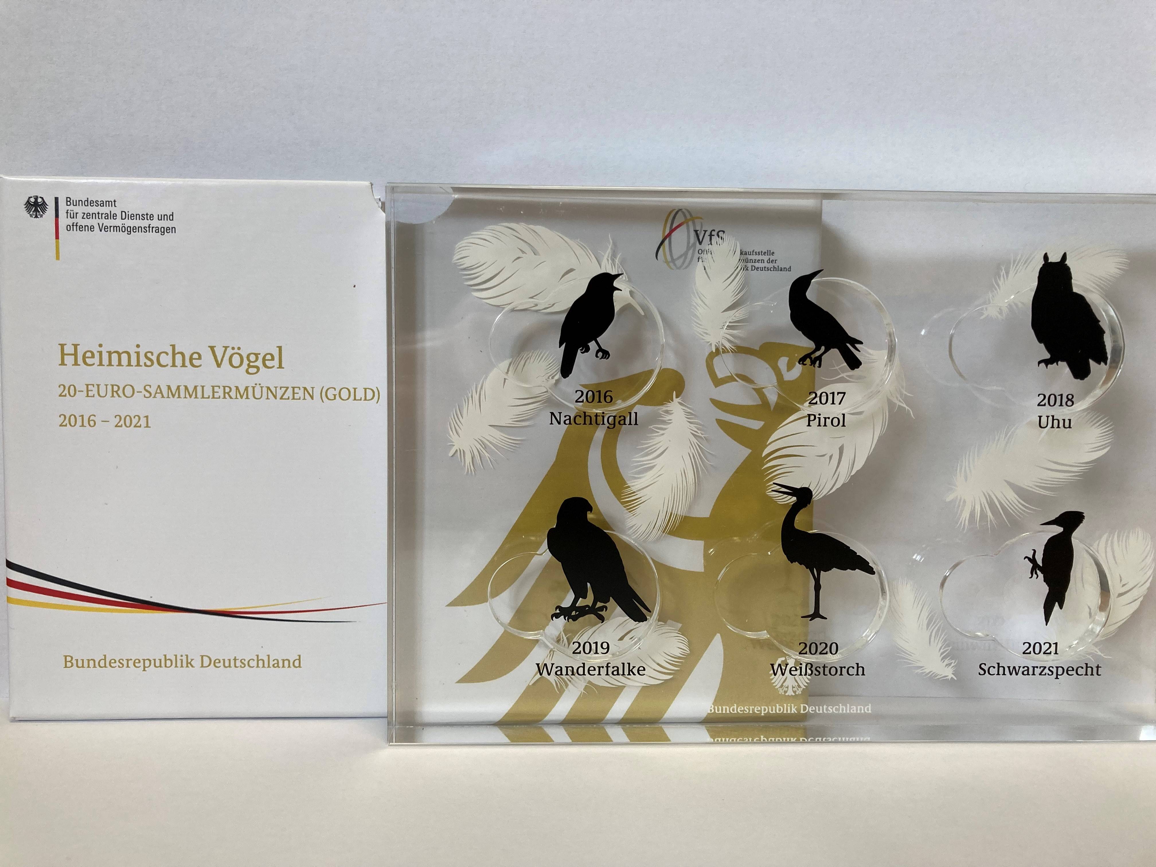Heimische Vögel 20€ Münzen Sammlerbox Bild von Heimische Vögel 20€ Münzen Sammlerbox