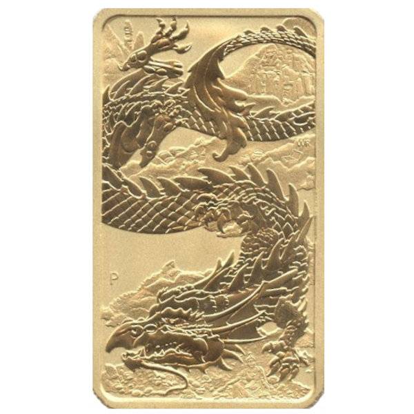 Bild von 1 oz Gold Münzbarren - Rectangular Dragon 2023