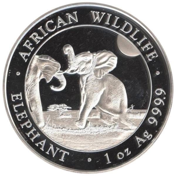 Bild von 1 oz Somalia Elefant Silber - 2024 - 19% MwST