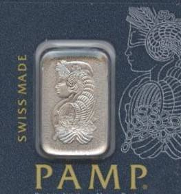 1 g Platinbarren - Pamp Bild von 1 g Platinbarren - Pamp