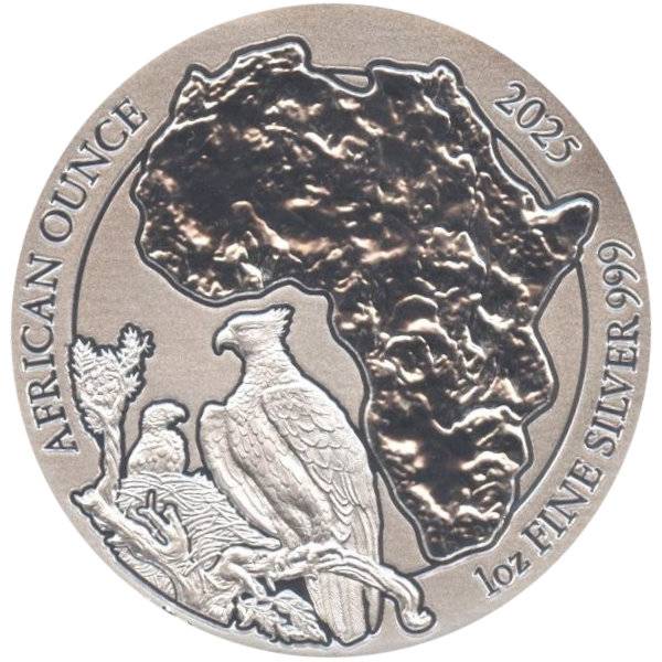 1 oz Silber Ruanda Kampfadler 2025 Bild von 1 oz Silber Ruanda Kampfadler 2025