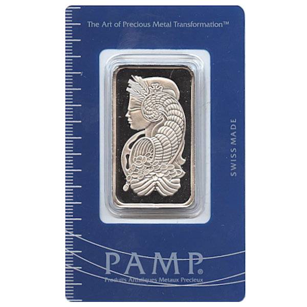 1 oz Palladiumbarren - Pamp Bild von 1 oz Palladiumbarren - Pamp