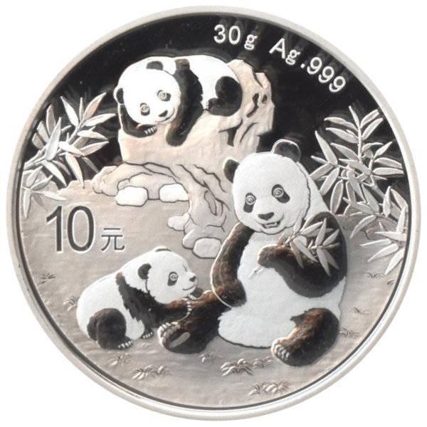 30 g Panda Silber - 2025 - 19% MwSt. Bild von 30 g Panda Silber - 2025 - 19% MwSt.