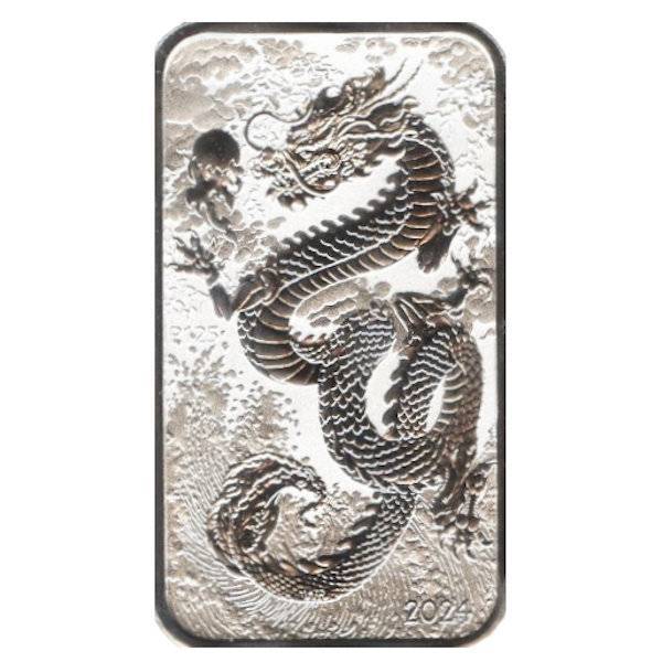 Bild von 1 oz Silber Münzbarren Perth Mint Rectangular Dragon 2024 - Regelbesteuert