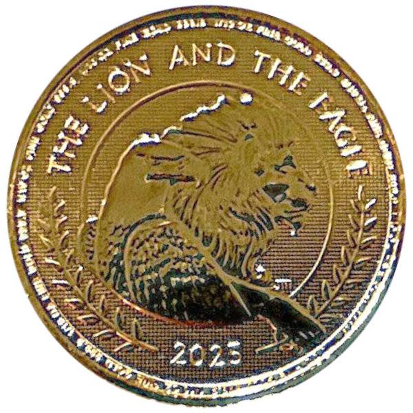 Bild von 1/10 oz Goldmünze British Lion and American Eagle 2025 The Royal Mint