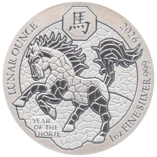 Bild von 1 oz Ruanda Lunar Pferd 2026 - 19% MwSt.