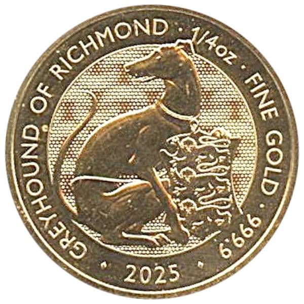 1/4 oz Gold Tudor Beasts Greyhound 2025 Bild von 1/4 oz Gold Tudor Beasts Greyhound 2025