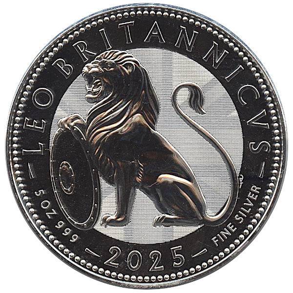 Bild von 5 oz Silber British Lion 2025 - 19% MwSt.