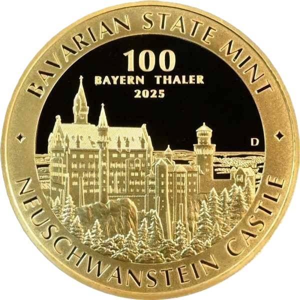 Bild von 1 oz Gold Bayern Thaler - Schloss Neuschwanstein 2025