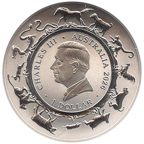 Bild von 1 oz Silber - Australien RAM Lunar Pferd 2026