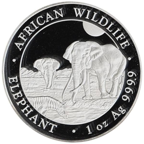 Bild von 1 oz Somalia Elefant Silber - 2026 - 19% MwST