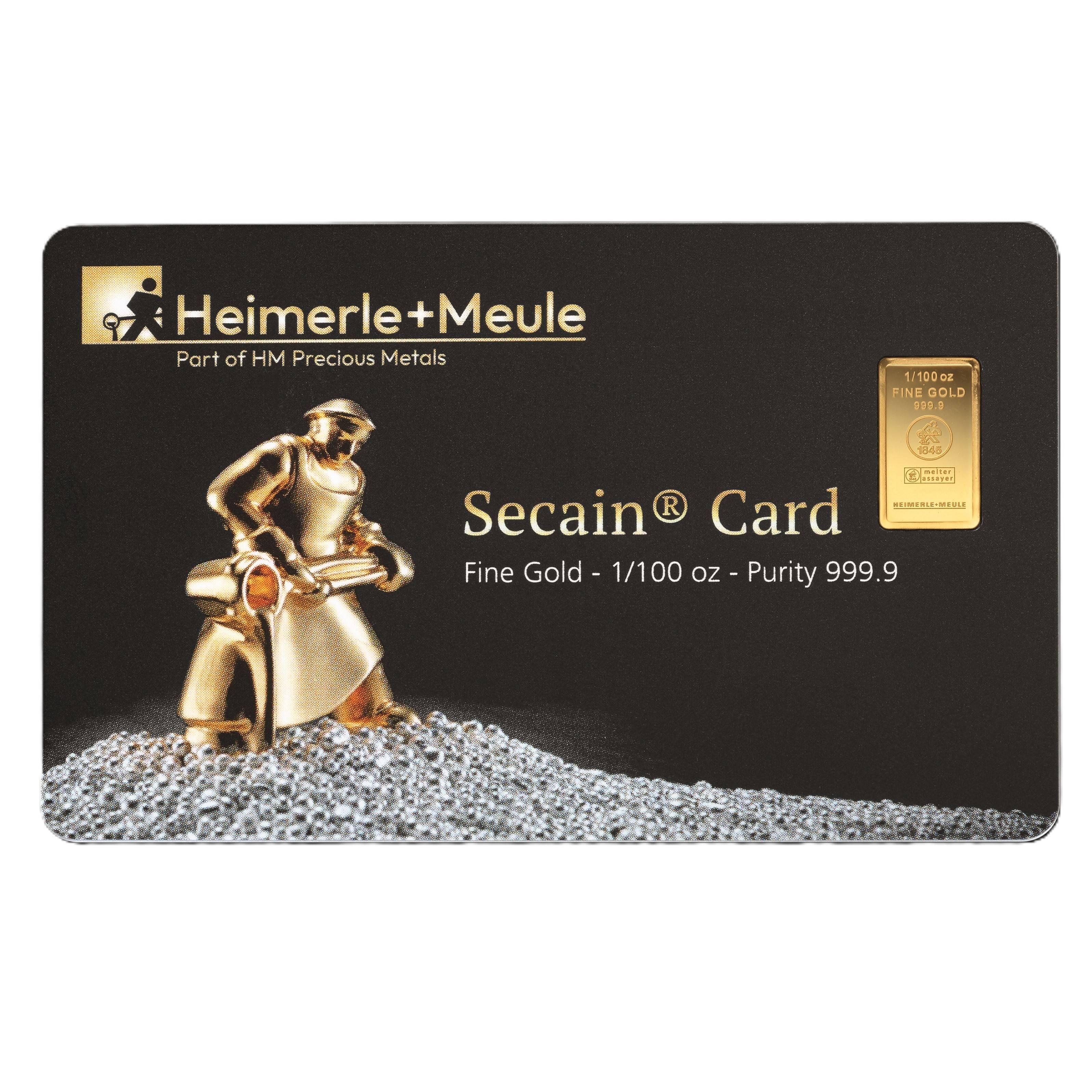 Bild von SecainCard 1/100 Oz H+M - 2th Wahl