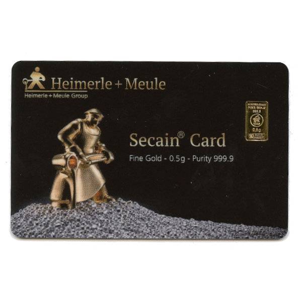 Bild von 0,5 g SECAIN Goldbarren - 2th Wahl