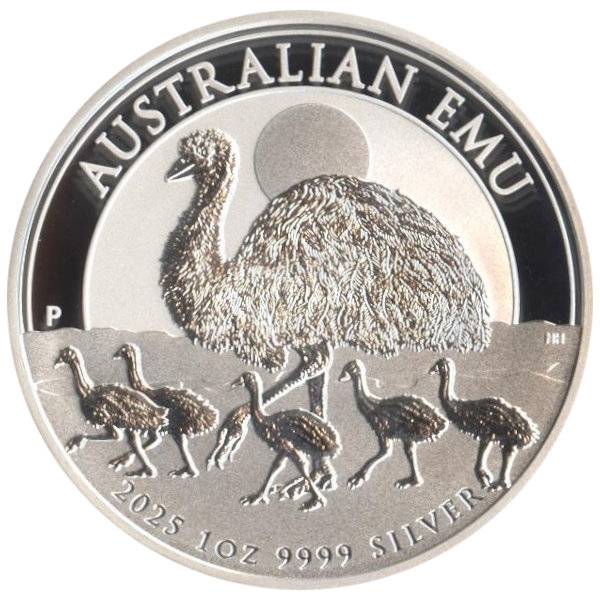 Bild von 1 oz Silber Australien Emu - 2025 - 19% MwSt.