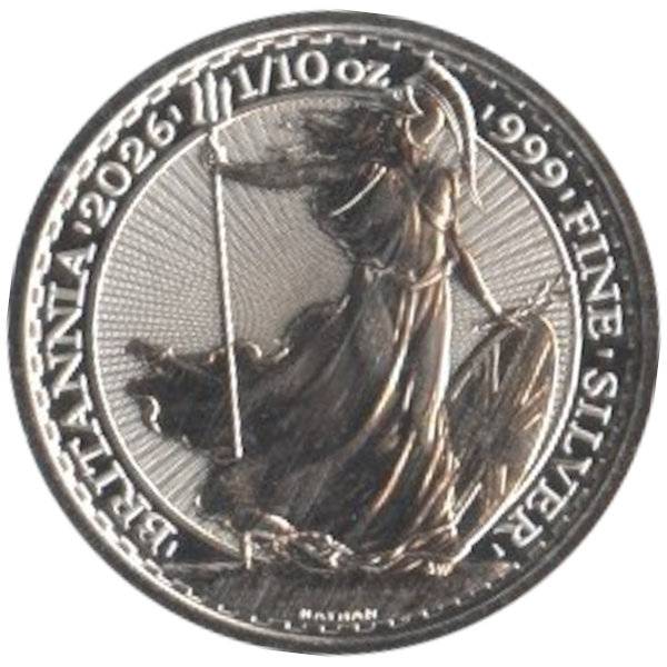 Bild von 1/10 oz Silber Britannia 2026 - 19% MwSt.