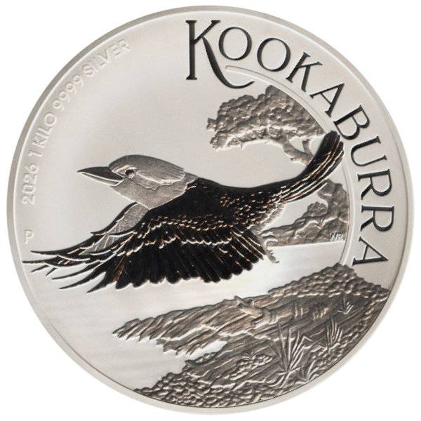 Bild von 1 Kilo Silber Kookaburra - 2026 - 19% MwSt.