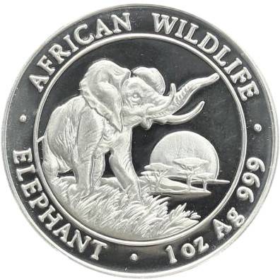 Bild von 1 oz Somalia Elefant Silber – 2009