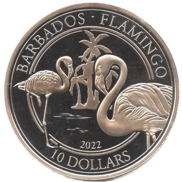 Bild von 1 oz Platin Barbados Flamingo 2022