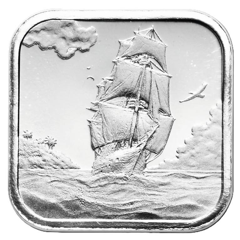 Bild von 1/2 OZ Münzbarren Silber Square Asc.Island - Heimerle + Meule - 19% Mwst.