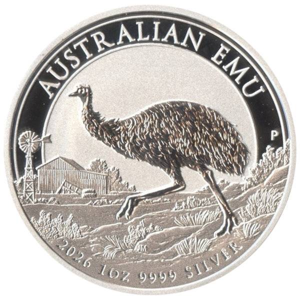 Bild von 1 oz Silber Australien Emu - 2026 - 19% MwSt.