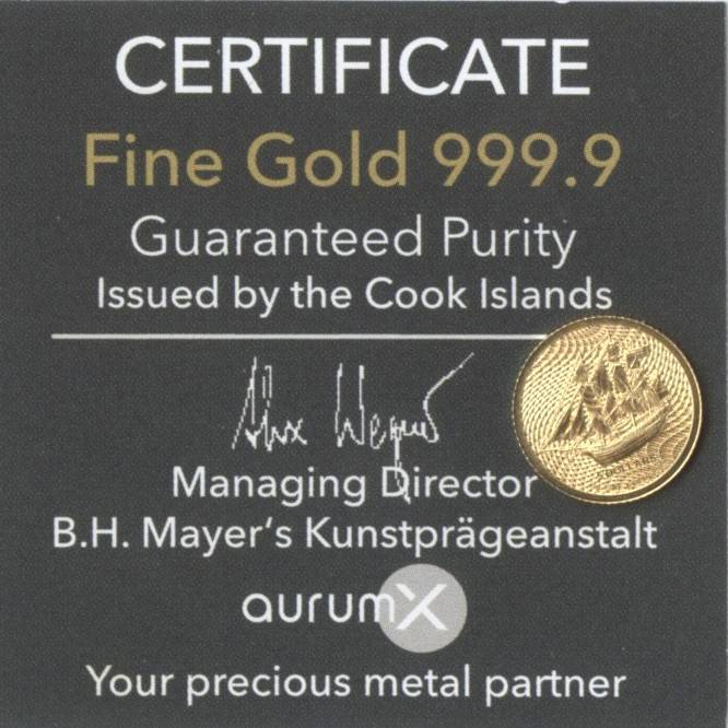 Bild von 1 g Gold Cook Islands Bounty 2026