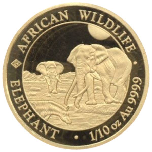 Bild von 1/10 oz Somalia Elefant Gold - 2026