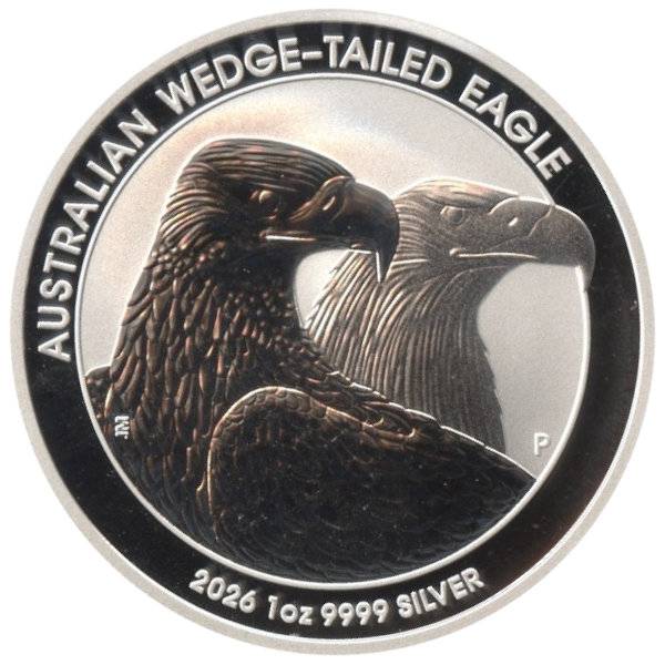 Bild von 1 oz Silbermünze Australian Wedge Tailed Eagle 2026 - 19% Mwst