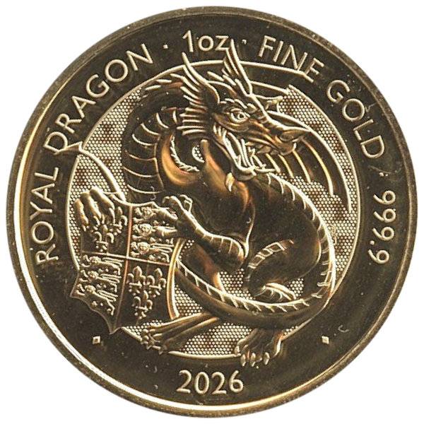 Bild von 1 oz Gold Tudor Beasts Royal Dragon 2026