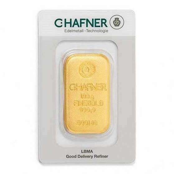 Bild von 100 g Goldbarren - C.HAFNER gegossen