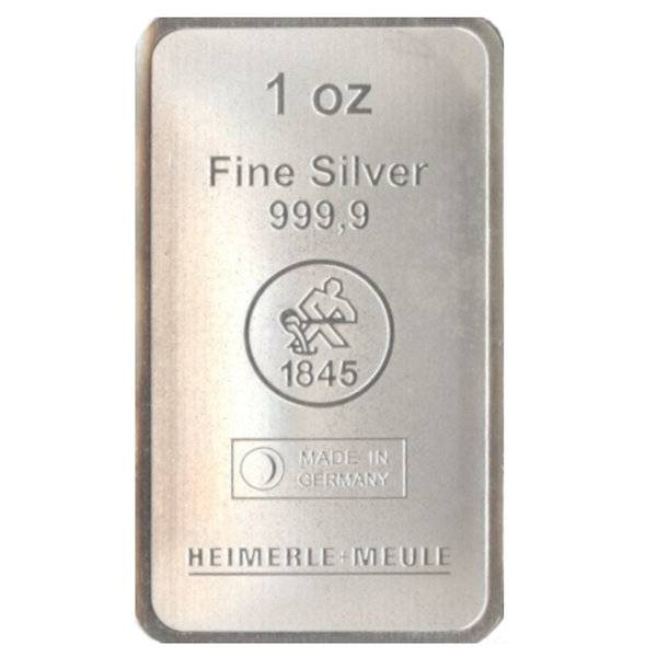 Bild von 1 oz Silberbarren - Heimerle + Meule - geprägt