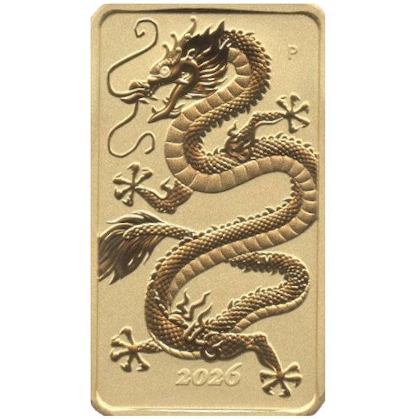 Bild von 1 oz Gold Münzbarren - Rectangular Dragon 2026