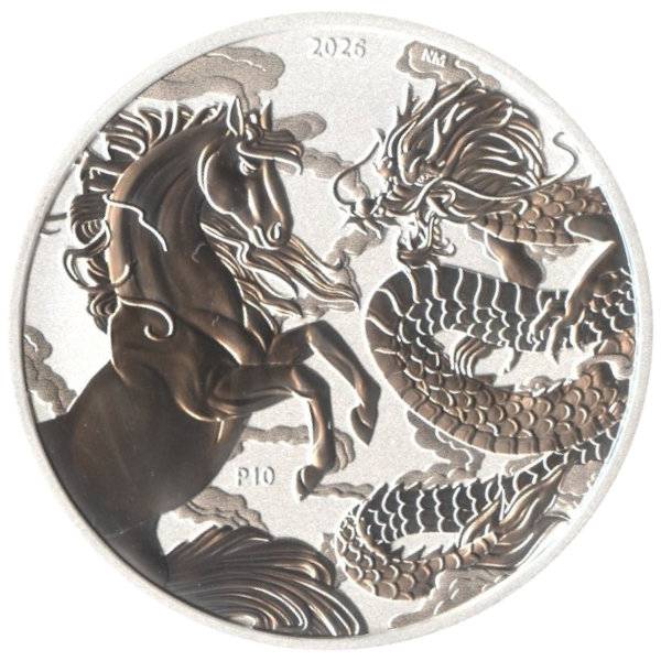 Bild von 1 oz Silber Australien Chinese Myths and Legends Dragon and Horse 2026