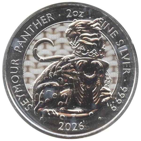 Bild von 2 oz Silber Tudor Beasts - Seymour Panther - 2026 -19% MwSt.