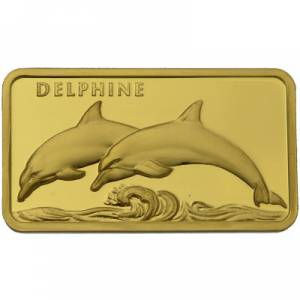 Bild von 1 oz MünzManufaktur Motivbarren Delfine - LBMA zertifiziert