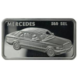 Bild von 1 oz MünzManufaktur Motivbarren Mercedes 560 SEL