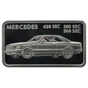 Bild von 1 oz MünzManufaktur Motivbarren Mercedes 420-560 SEC
