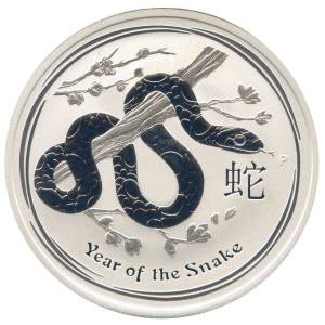 Bild von 2 oz Lunar II Silber - Schlange 2013