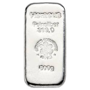 Bild von 500 g Silberbarren - Heraeus