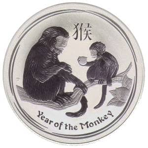 Bild von 5 oz Lunar II Silber - Affe 2016