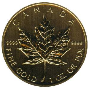 Bild von 1 oz Maple Leaf Gold - diverse 2. Wahl