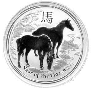 Bild von 1 oz Lunar II Silber - Pferd 2014