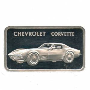 Bild von 1 oz MünzManufaktur Motivbarren Chevrolet Corvette