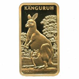 Bild von 1 oz MünzManufaktur Motivbarren Känguru - LBMA zertifiziert