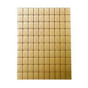 Bild von 100 x 1 g Tafelbarren Gold - Heimerle - Meule