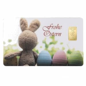 Bild von Geschenkmotivbarren - 1 g Goldbarren Heimerle - Frohe Ostern