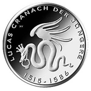 Bild von 10 Euro 500. Geburtstag Lucas Cranach der Jüngere 2015 - PP