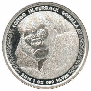 Bild von 1 oz Kongo Silberrückengorilla 2018